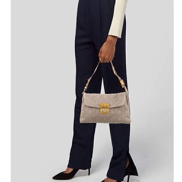 LOUIS VUITTON Alligator-Trimmed Motard Shoulder Bag Buttery Leather exotic - Picture 7 of 17